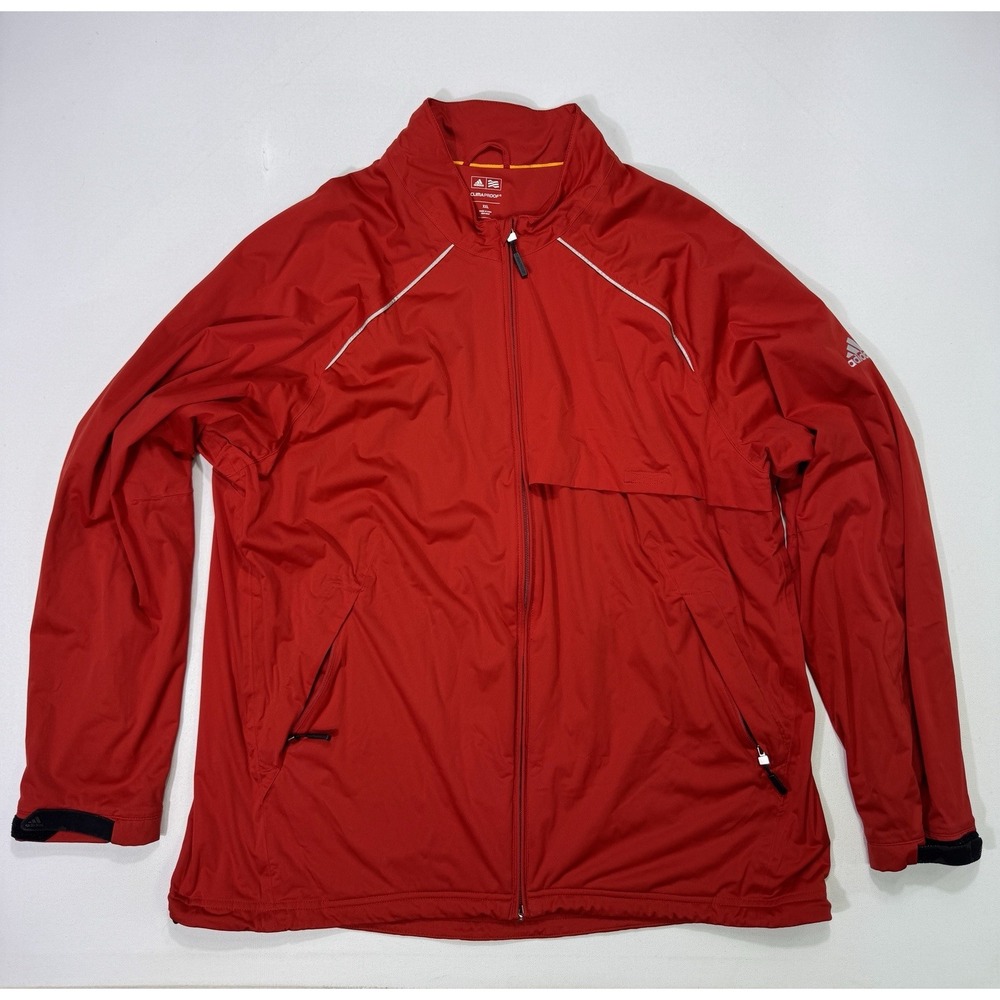 Adidas Golf ClimaProof Storm Full Zip Jacket Mens 2XL Red Windbreaker O33418